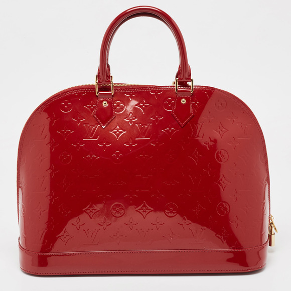 LOUIS VUITTON Red Monogram Vernis Alma GM - Picture 4 of 8